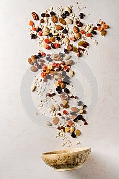 Variety of dried fruits and nuts