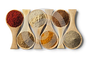 Variety of dried herbs and spices