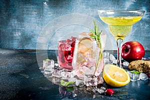 Variety fall winter cocktails