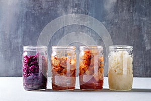 Variety of fermented food