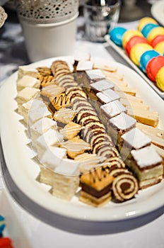 Variety of finger-food desserts