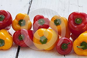 Variety of fresh peppers