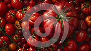 A Variety of Fresh Tomatoes. AI generated