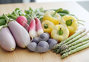 Arrangement highlights the vibrant colors and textures of each