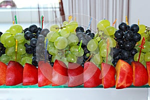 A variety of fruit on a celebratory table