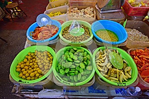 Variety of Fruit pickles sold in Pulau Penang photo