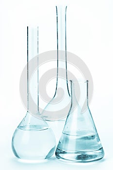 Variety of glass bulbs with reagents