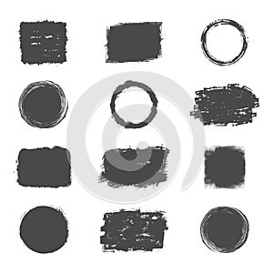 Variety of Grunge frames set