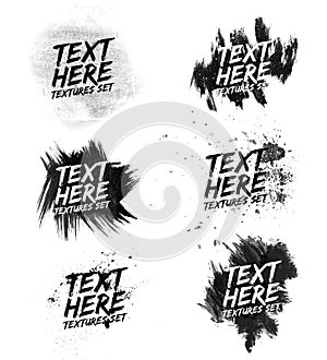 Variety of Grunge frames set