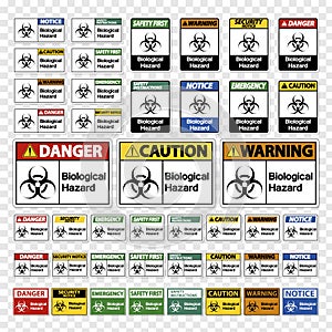 Variety of highly toxic signs