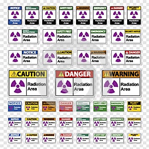 Variety of highly toxic signs