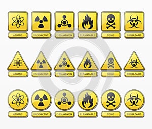 Variety of highly toxic signs