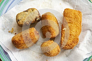 variety of homemade fried foods