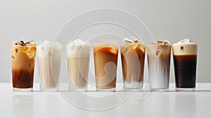 The Variety of Iced Coffees.AI generated image