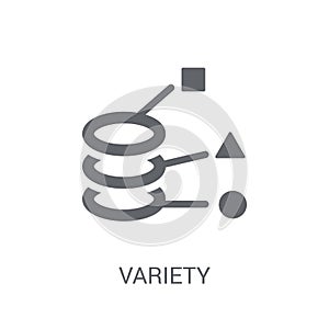 Variety icon. Trendy Variety logo concept on white background fr photo