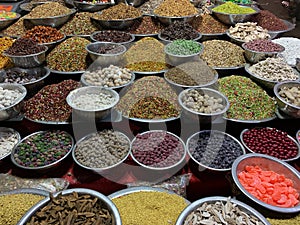 Variety of Indian colorful spices
