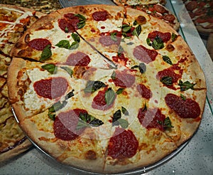 Variety of Italian pizza pies