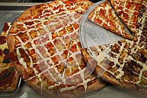 Variety of Italian pizza pies