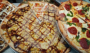 Variety of Italian pizza pies