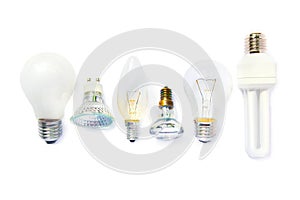 Variety of light bulbs