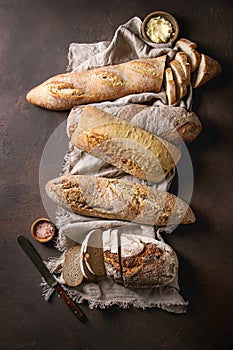 Variety of Artisan bread