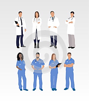 variety of medicine and healthcare staff photo