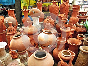 Variety of pottery