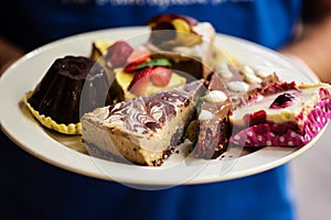 Variety of raw vegan desserts