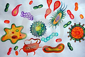 Microorganisms and microbes photo