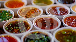 A variety of sauces and seasoning to cater to all taste buds from mild and sweet to y and tangy photo