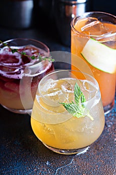 Variety of seasonal cocktails