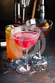 Variety of seasonal cocktails