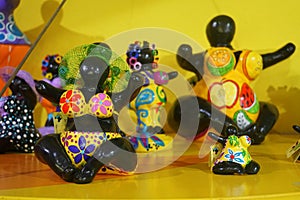Variety and sizes of the colorful Chichi dolls