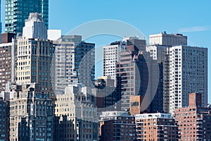 Midtown Manhattan Skyline with Skyscrapers and Buildings in New York City