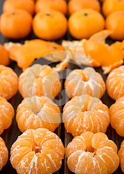 Variety of small tangerines or clementines