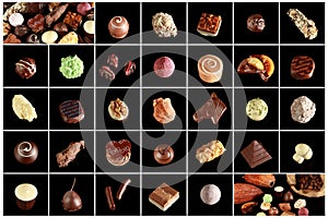 Variety of special chocolates photo