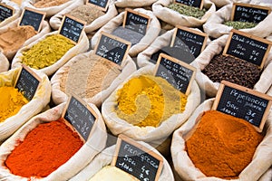 Variety of spices