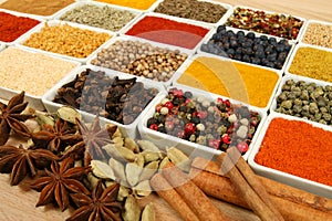 Variety of spices.