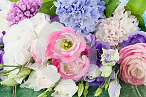 Variety of spring flowers