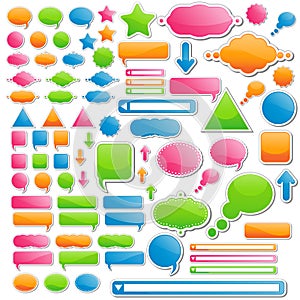 Variety of Stickers and Icons photo