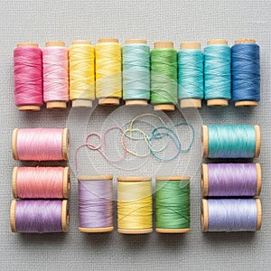 The variety and subtlety of the thread colors emphasizing their