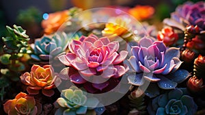 Variety of succulent arrangements