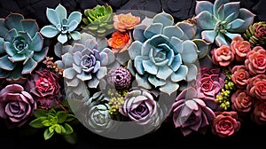 Variety of succulent arrangements