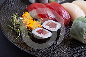 Variety of sushi