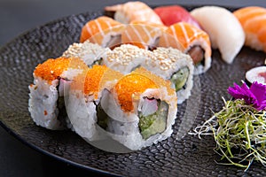 Variety of sushi