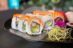 Variety of sushi