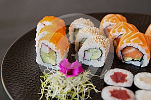 Variety of sushi