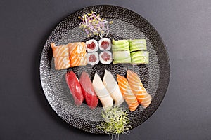 Variety of sushi