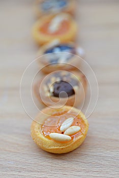 Variety of tarts