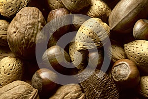 Variety of tree nuts photo